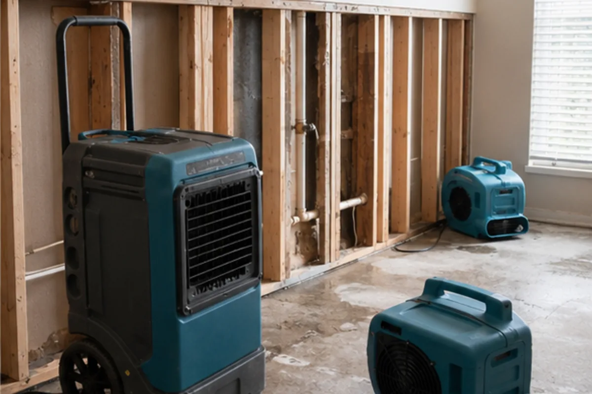 Structural Drying Houston with Moisture Readings, Equipment Zones, and Completion Review